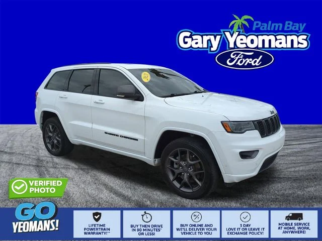 Certified Used 2021 Bright White Clearcoat Jeep Limited image 1