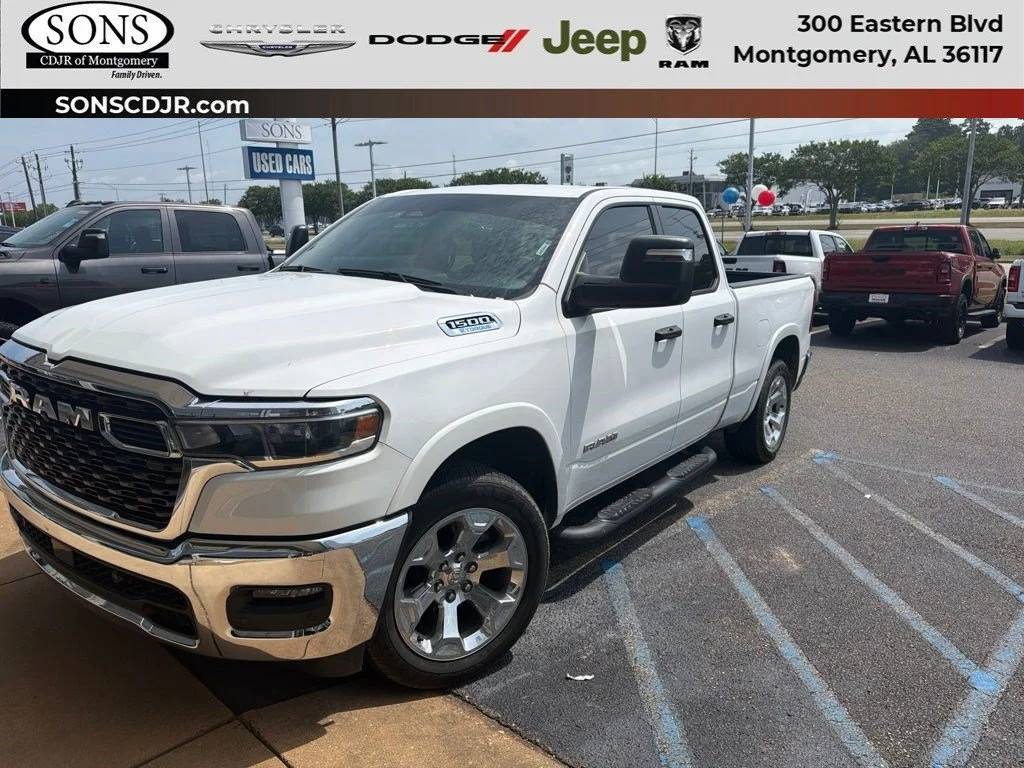 Used 2025 Bright White Clearcoat Ram Big Horn image 1