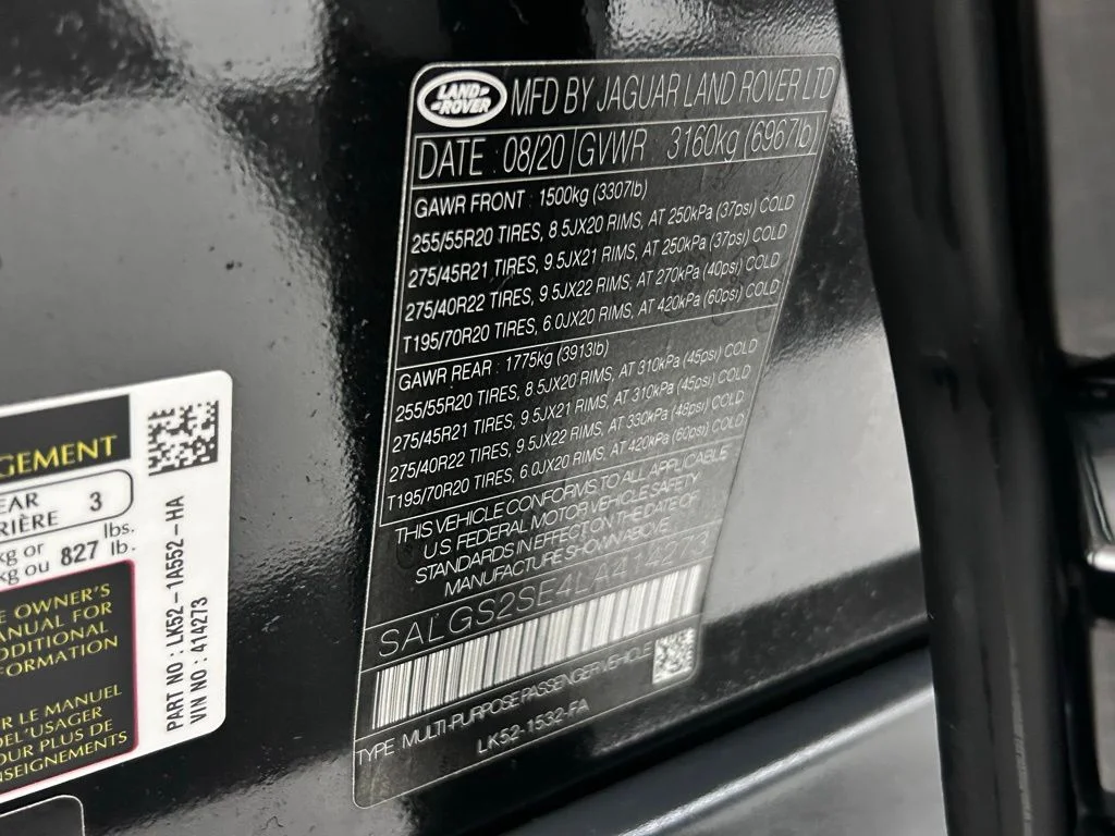 Used 2020 Black Land Rover V8 HSE image 24