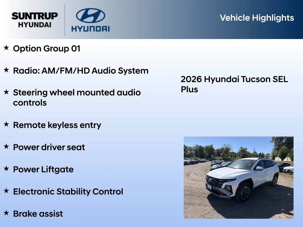New 2026 White Pearl Hyundai SEL Plus image 7