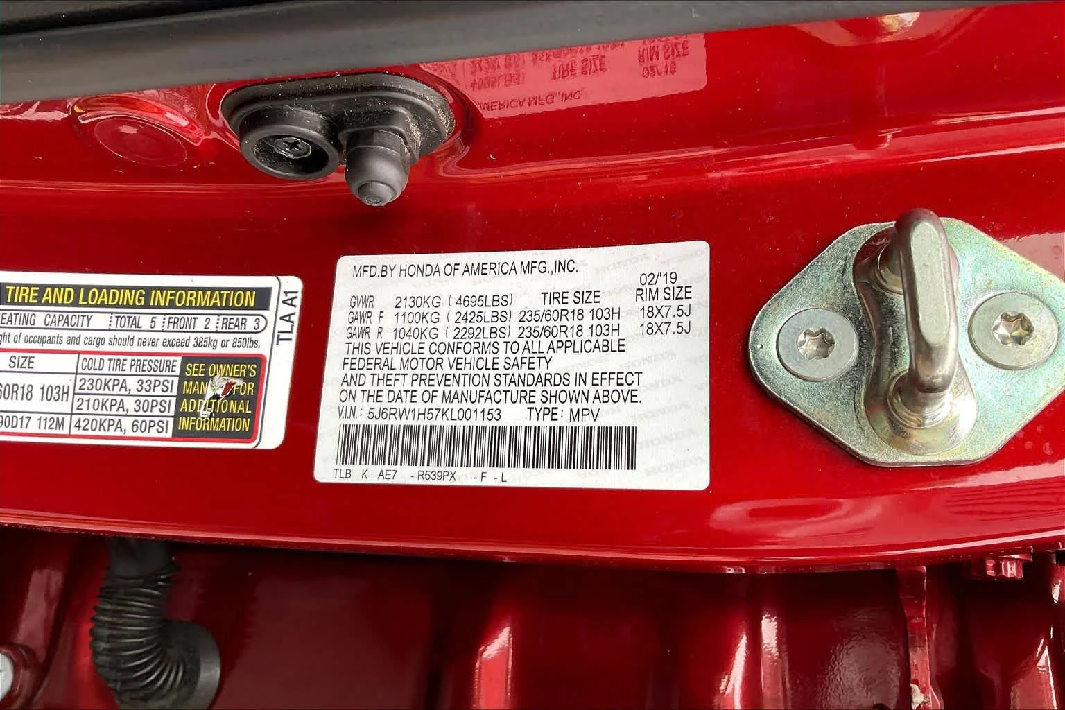 Used 2019 Molten Lava Pearl Honda EX image 34