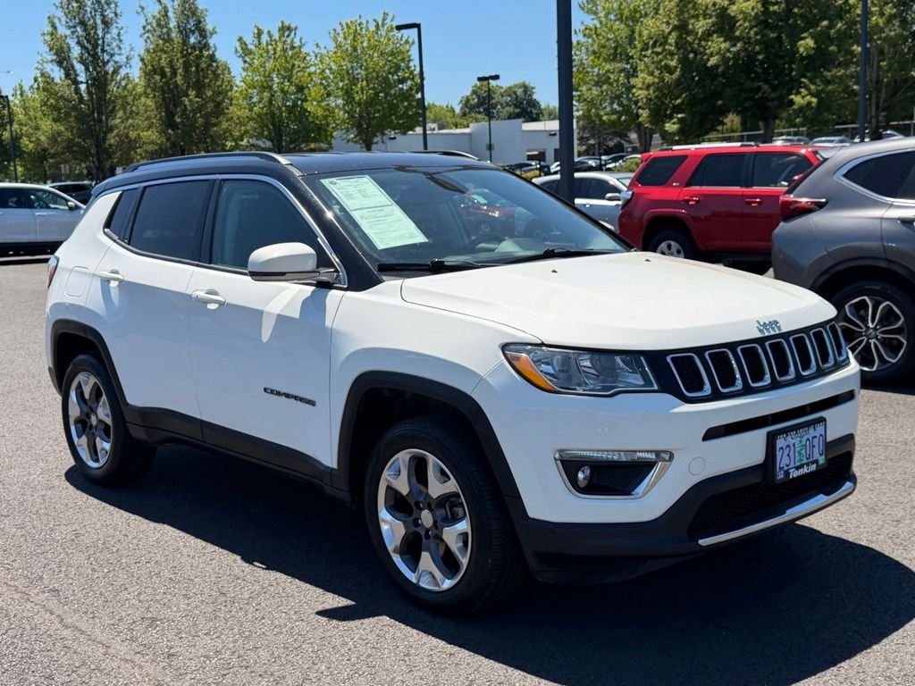 Used 2020 White Clearcoat Jeep Limited image 1