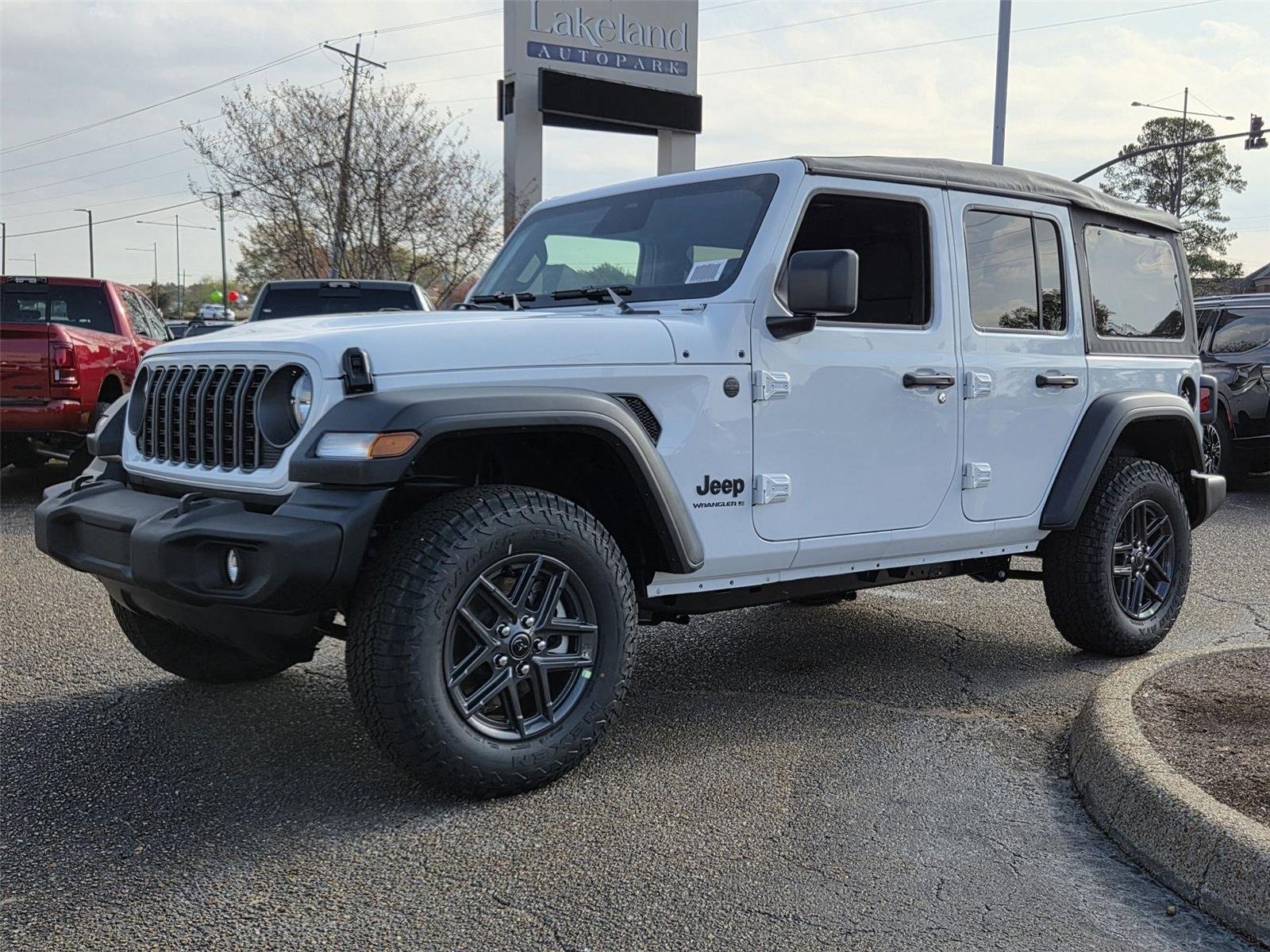 New 2026 Bright White Clear-Coat Exterior Paint Jeep Sport S image 1