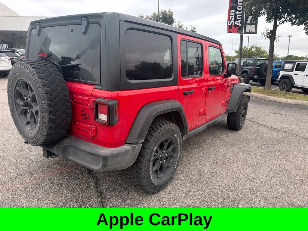 Used 2021 Red Jeep Unlimited Willys image 7