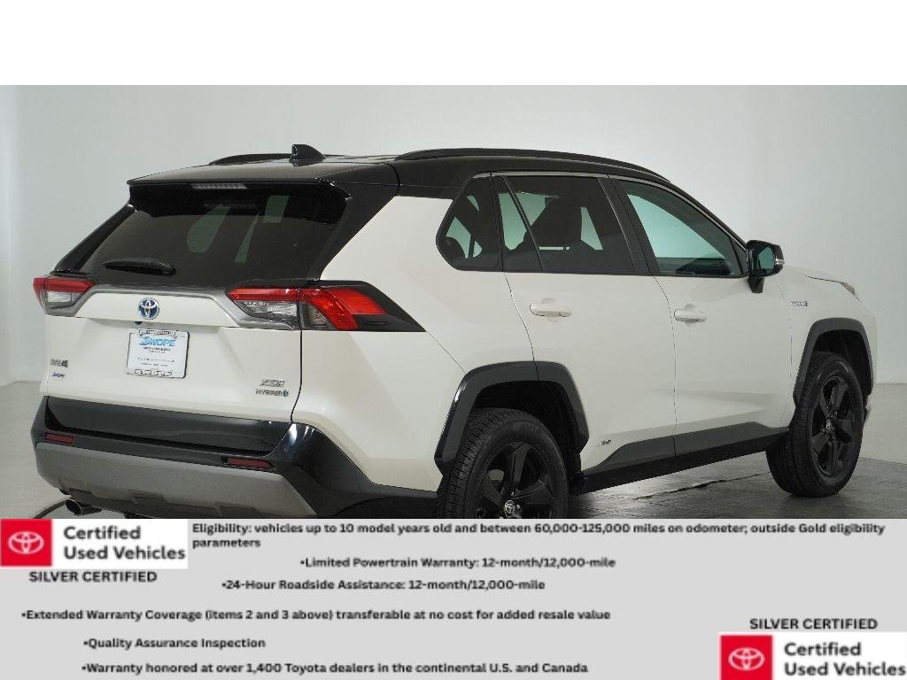 Used 2021 Blizzard Pearl/Midnight Black Metallic Toyota Hybrid XSE image 4
