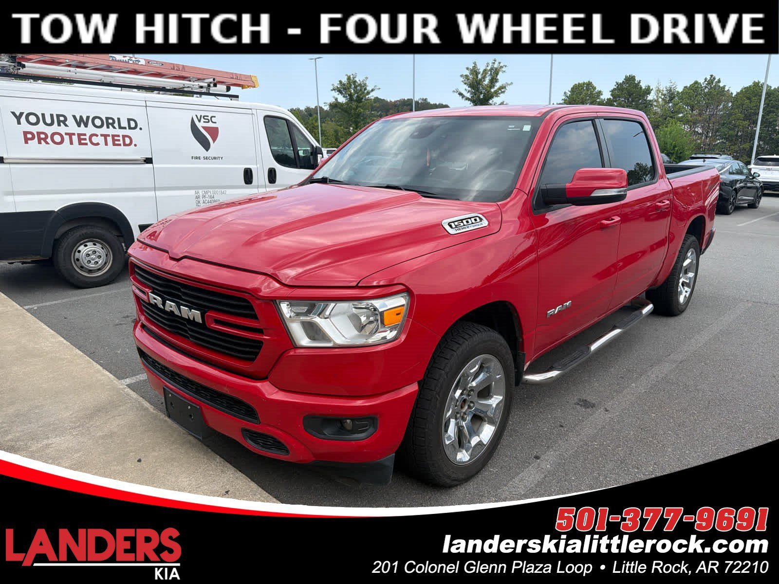 Used 2021 Flame Red Clearcoat Ram Big Horn image 1