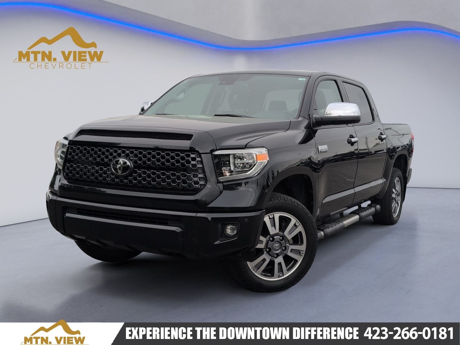 Black 2021 Toyota Tundra Platinum CrewMax 4WD Pickup Truck Four-Wheel Drive