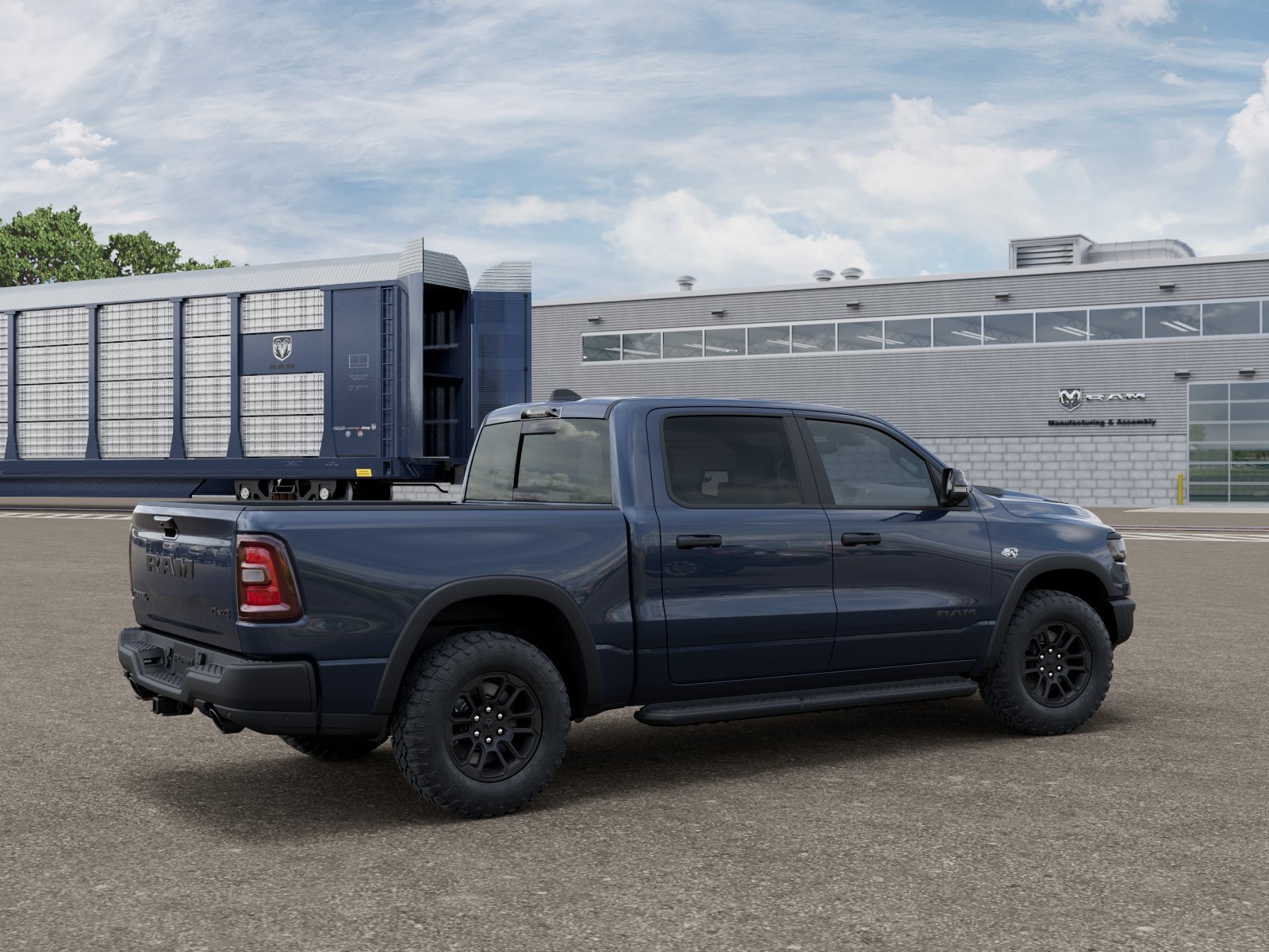 New 2026 Forged Blue Metallic Exterior Paint RAM Rebel image 2