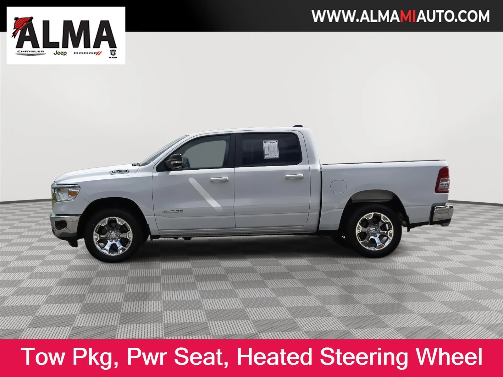 Used 2022 Bright White Clearcoat Ram Big Horn image 4