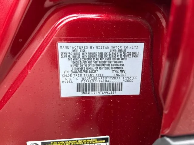 New 2026 Scarlet Ember Tintcoat Nissan SV image 20