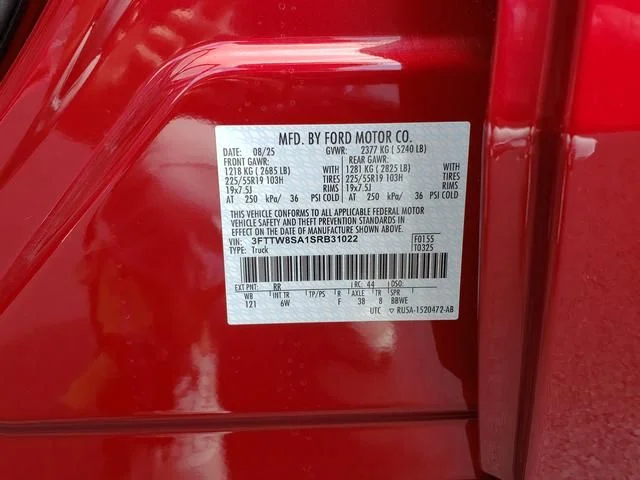 Used 2025 Red Ford Lariat image 26