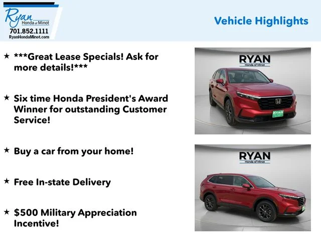 New 2026 Radiant Red Honda EX-L image 2