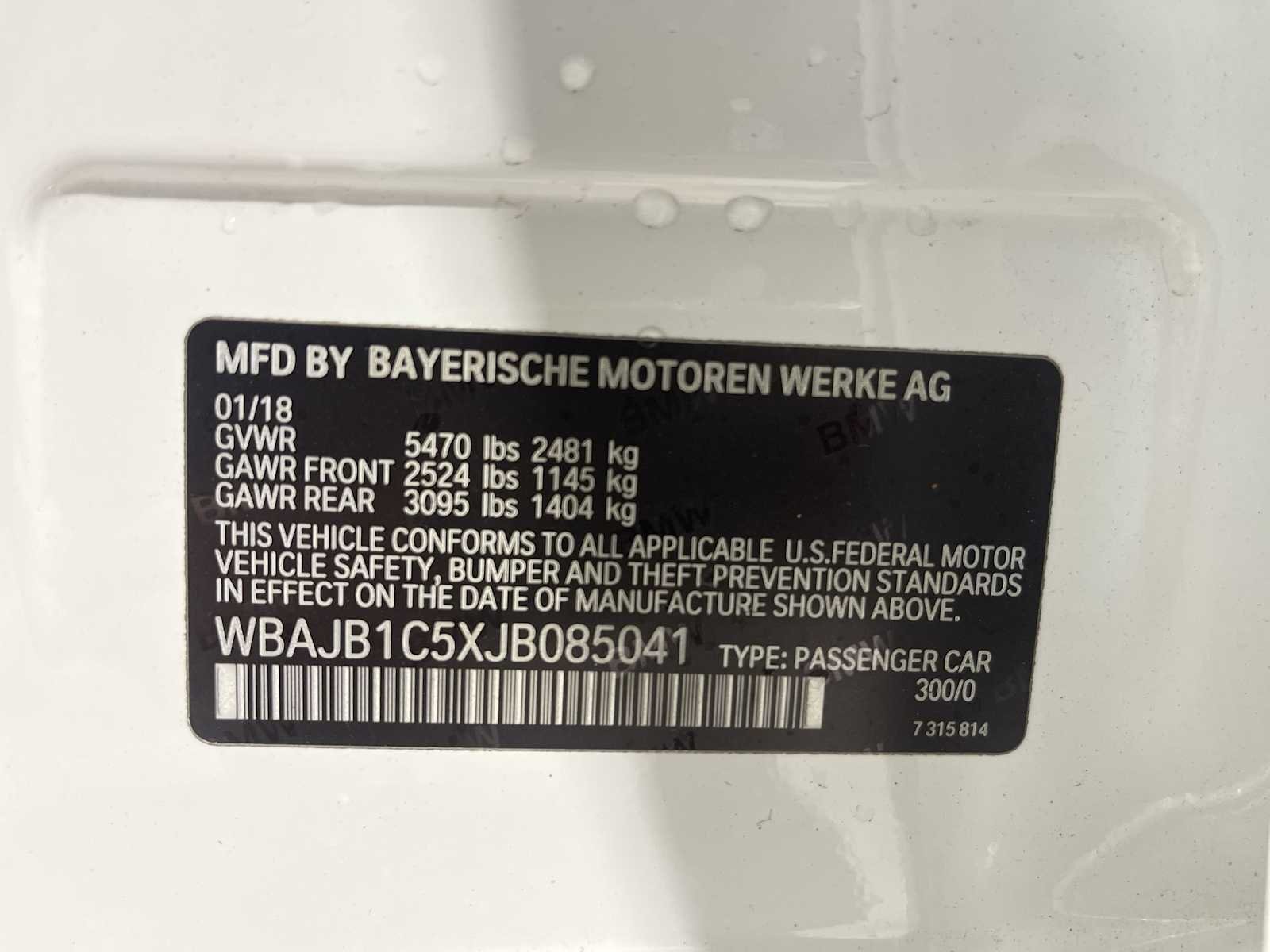 Used 2018 White BMW 530e xDrive iPerformance image 21