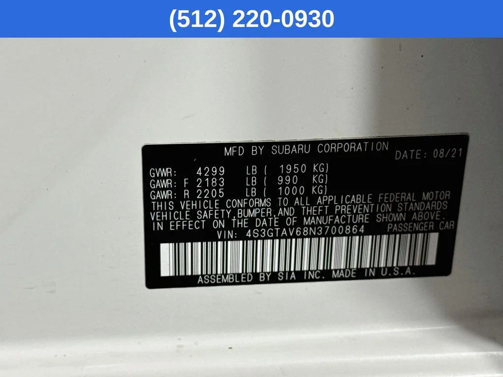 Certified Used 2022 White Subaru Premium image 40