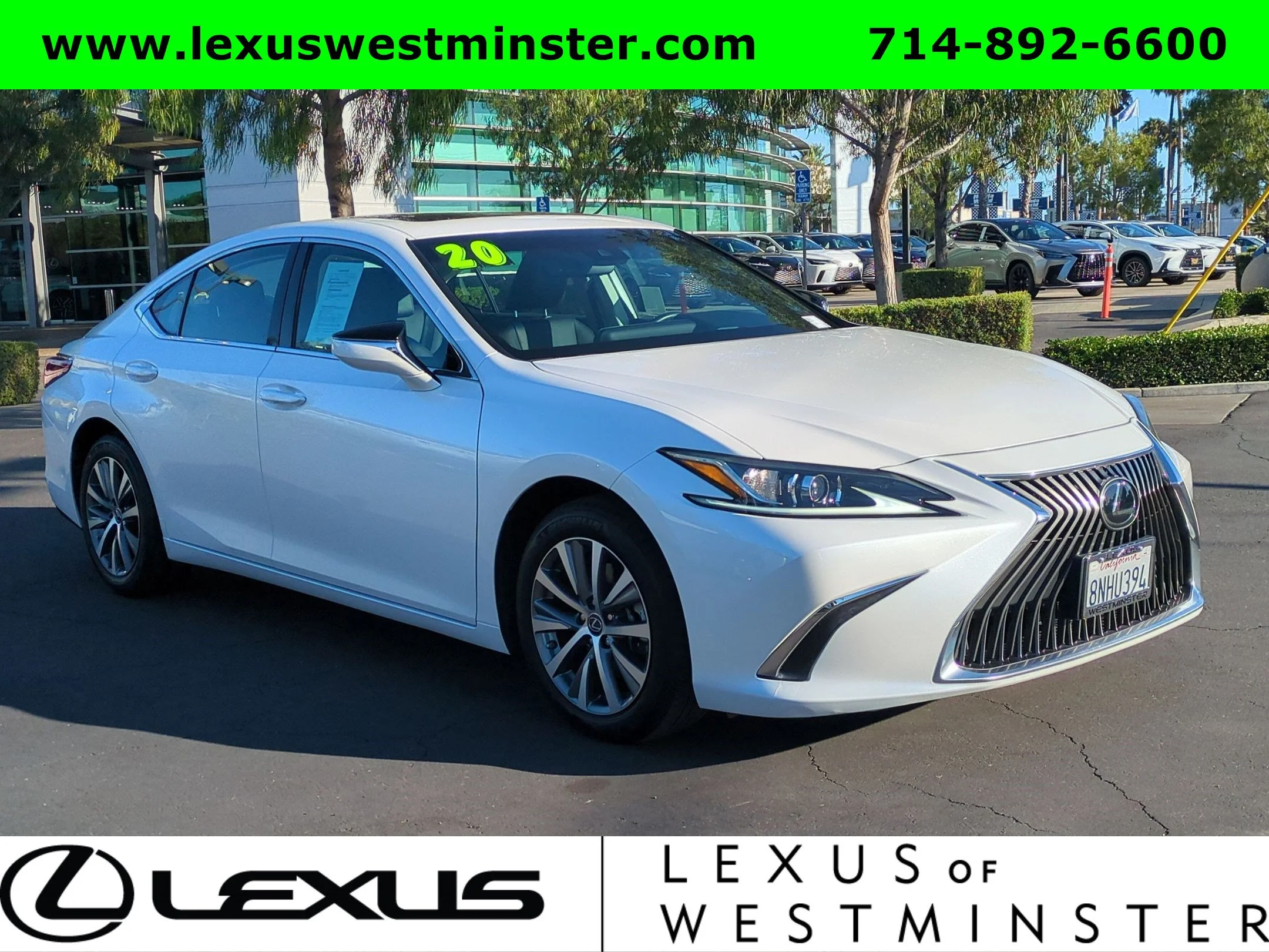 Used 2020 White Lexus ES 350 image 3