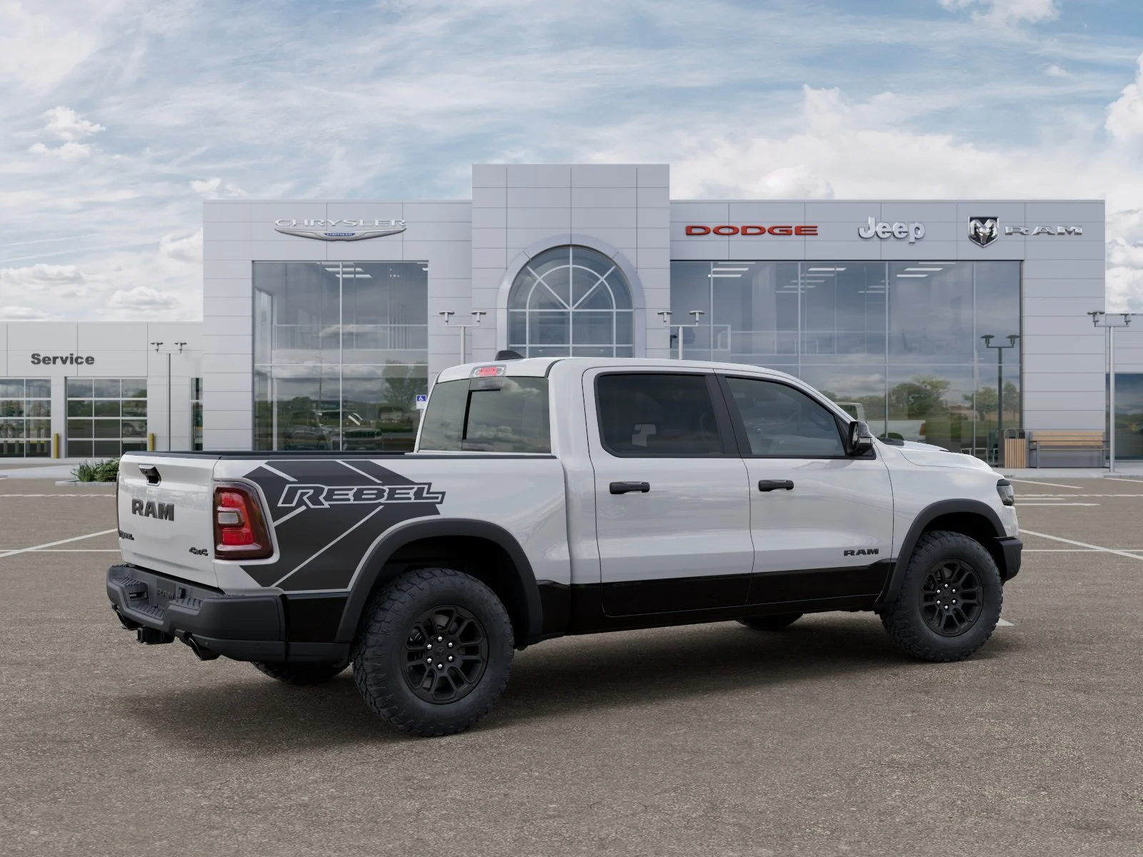 New 2026 Bright White Clear-Coat Exterior Paint RAM Rebel image 33