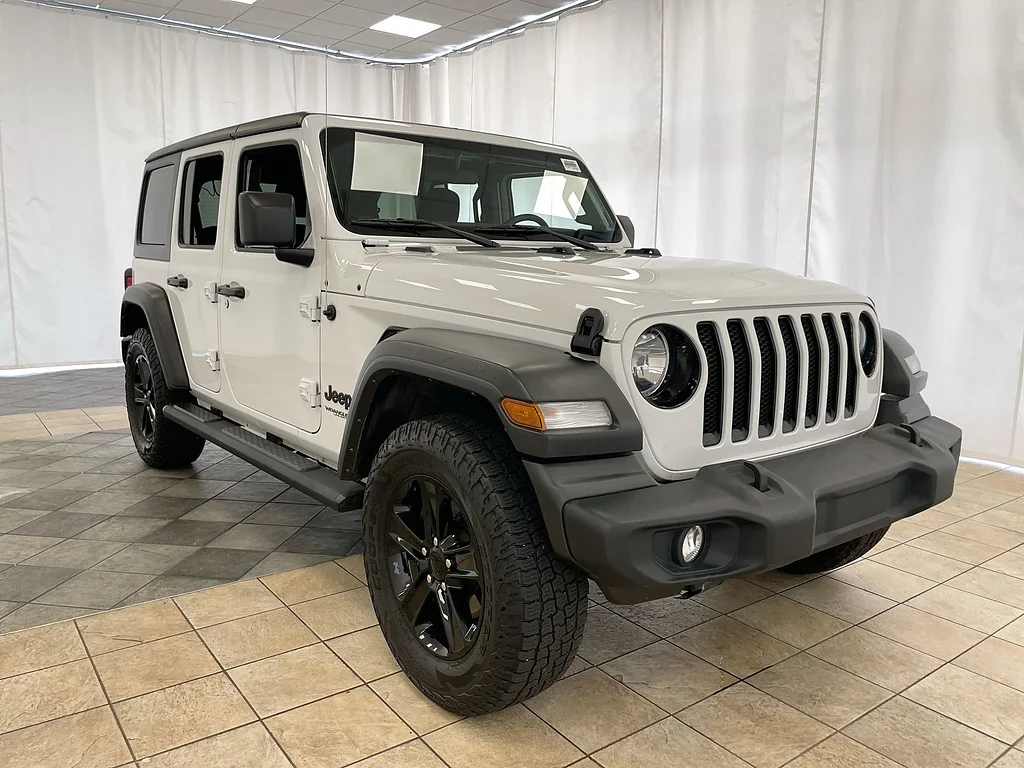 Used 2021 Bright White Clear Coat Jeep Willys image 35