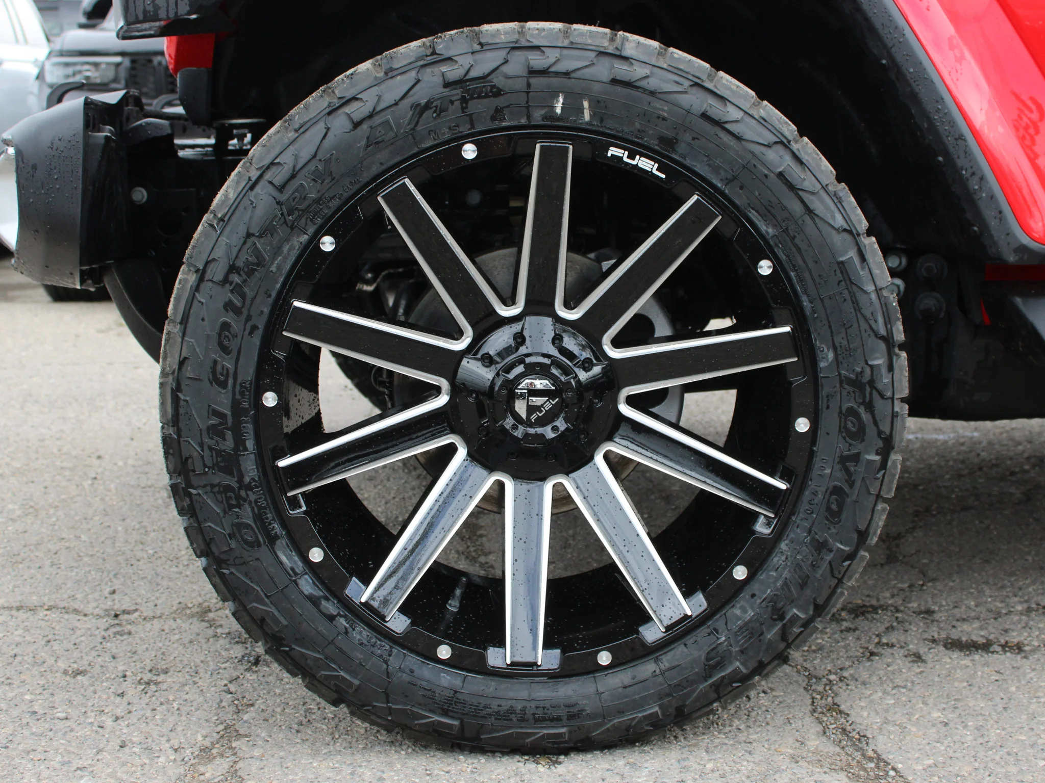 New 2026 Red Jeep Sahara* 4 Door 4x4, 22 Inch Fuel Wheels, 33 Inch Toyos image 4