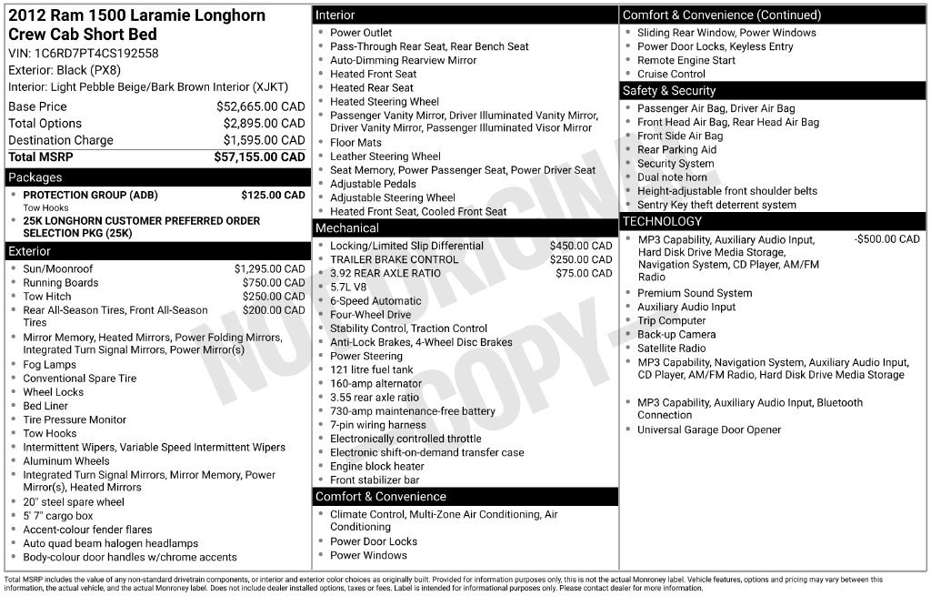 Used 2012 Black Ram Laramie Longhorn image 6