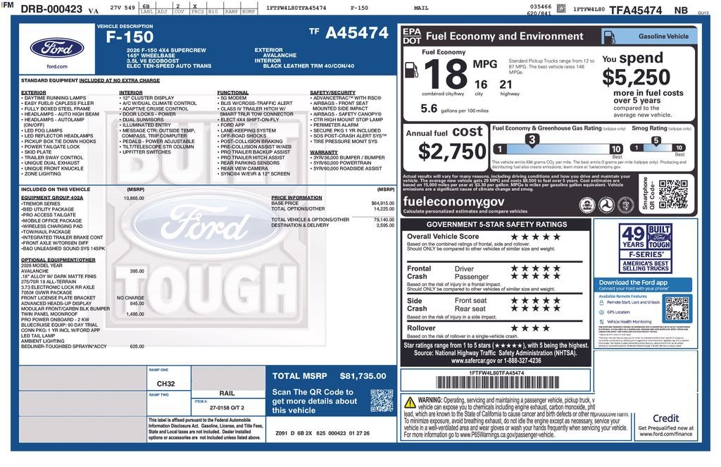 New 2026 Avalanche Ford Tremor® image 37
