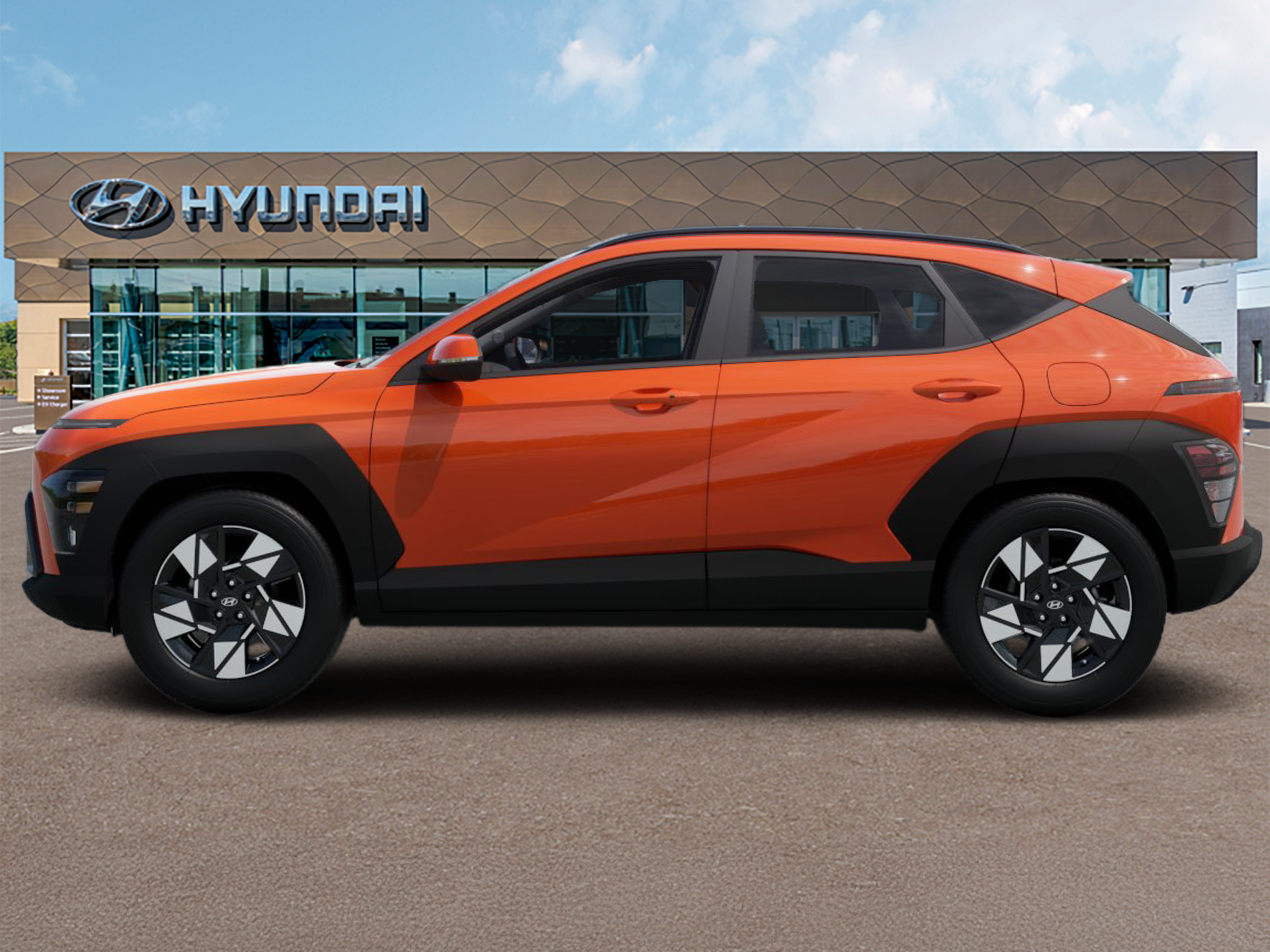 New 2025 Orange Hyundai SEL FWD image 2