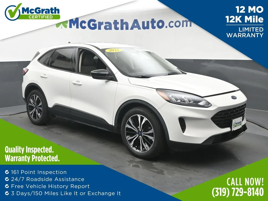 Certified Used 2022 White Ford SE image 1
