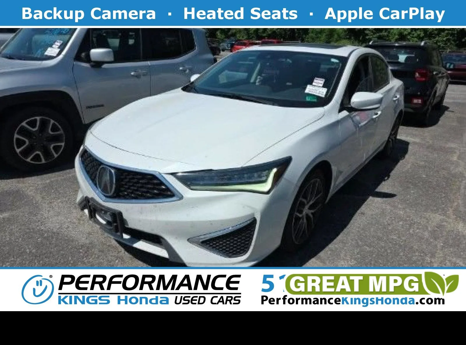 Used 2020 Platinum White Pearl Acura w/Premium Pkg image 1