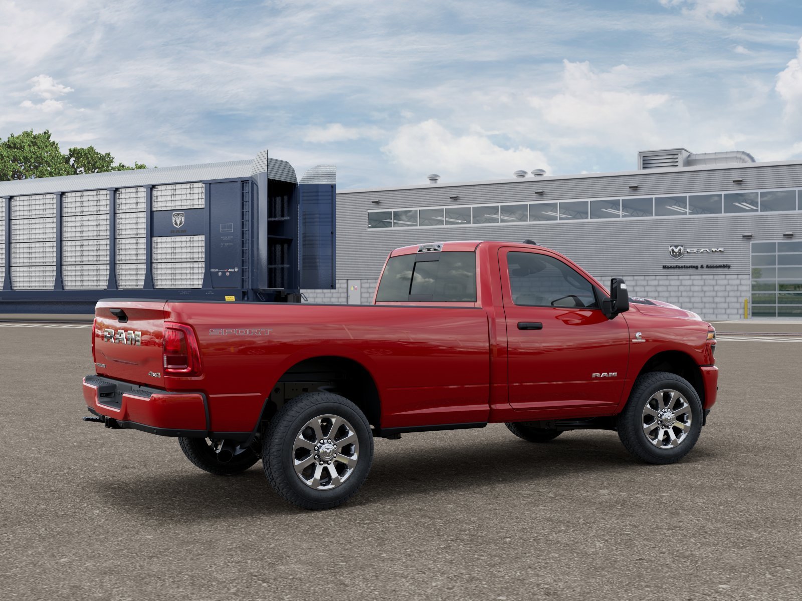 New 2027 Flame Red Clear-Coat Exterior Paint RAM BIG HORN image 2