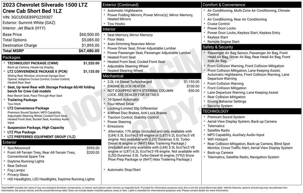 Used 2023 White Chevrolet LTZ image 38