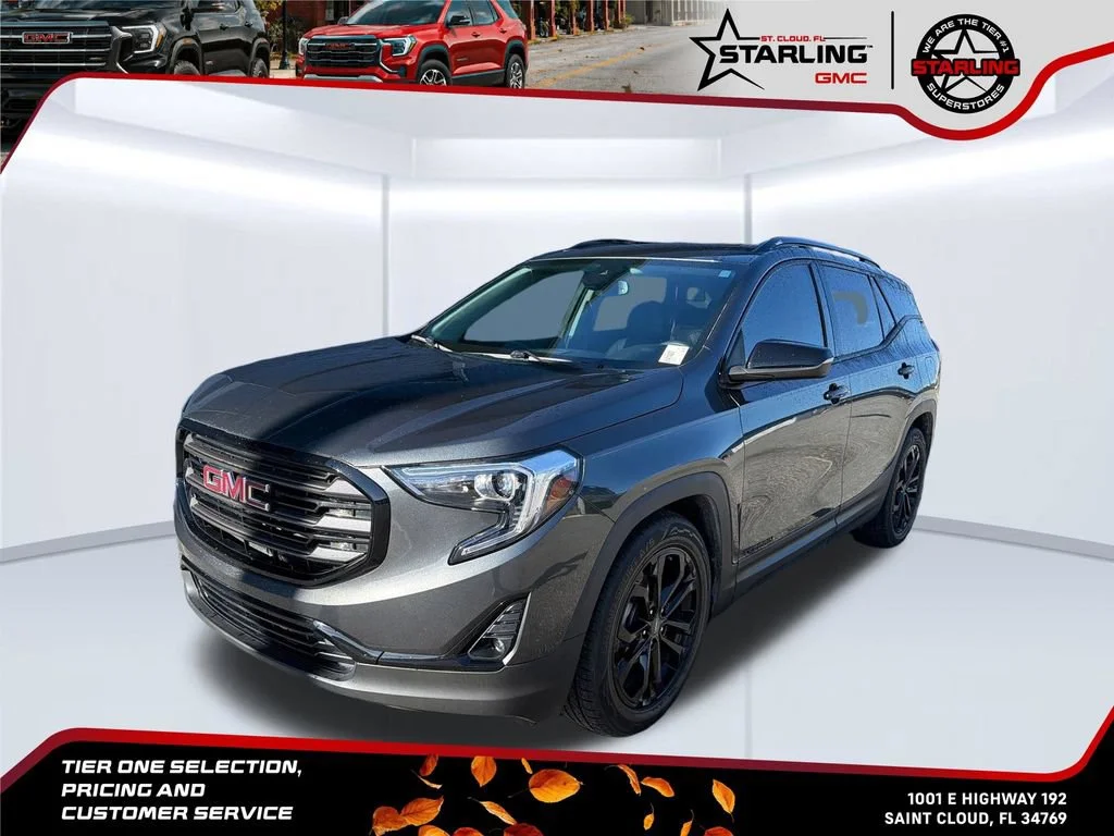 Certified Used 2021 GRAPHITE GRAY METALLIC GMC SLT image 1