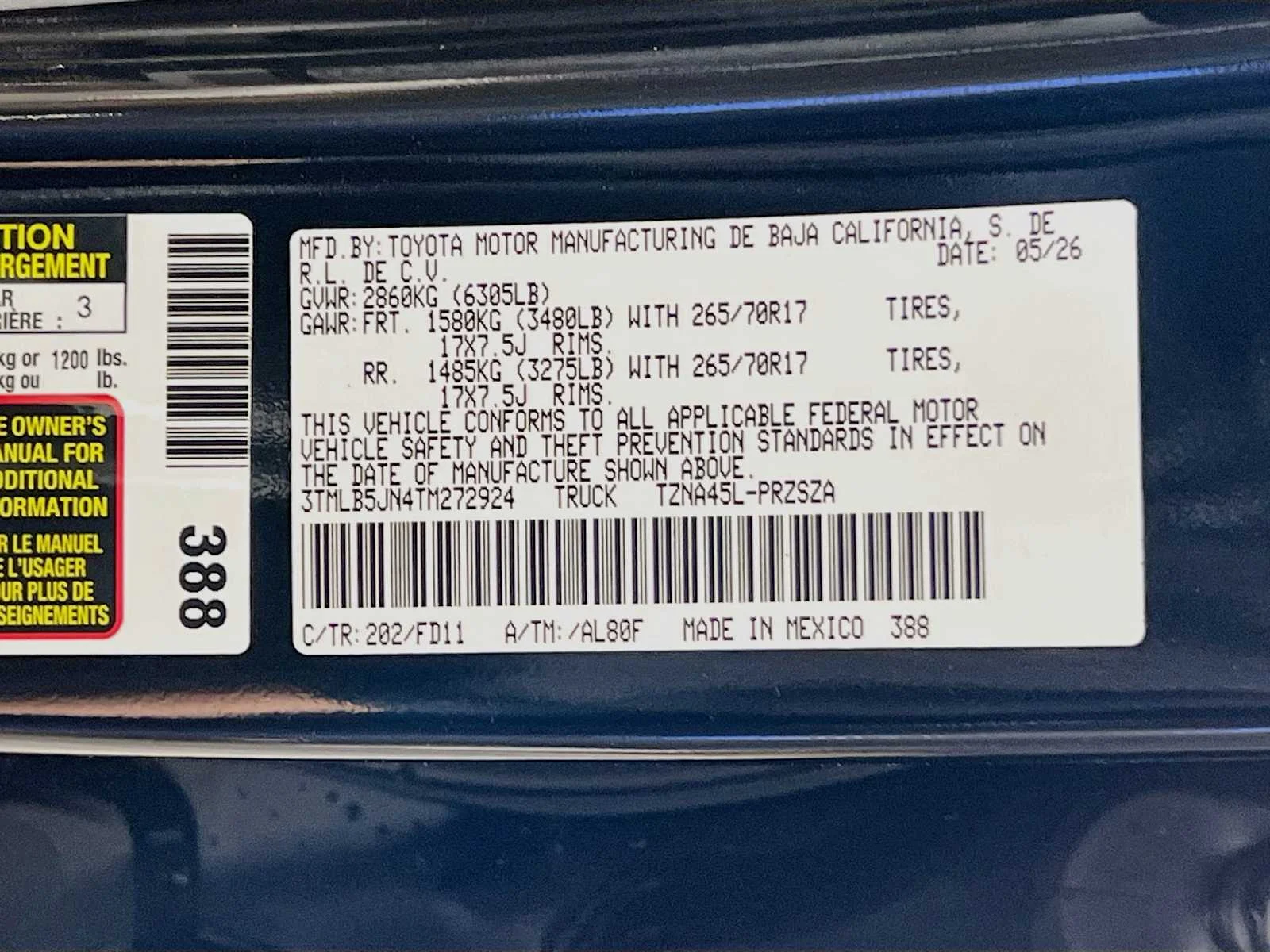 New 2026 Black Toyota TRD Off-Road image 20