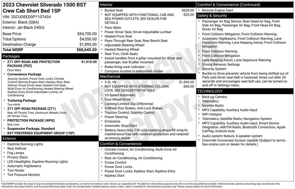 Used 2023 Black Chevrolet RST image 6