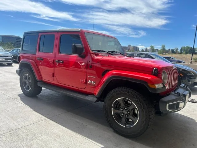 Used 2020 Red Jeep Unlimited Sahara image 2