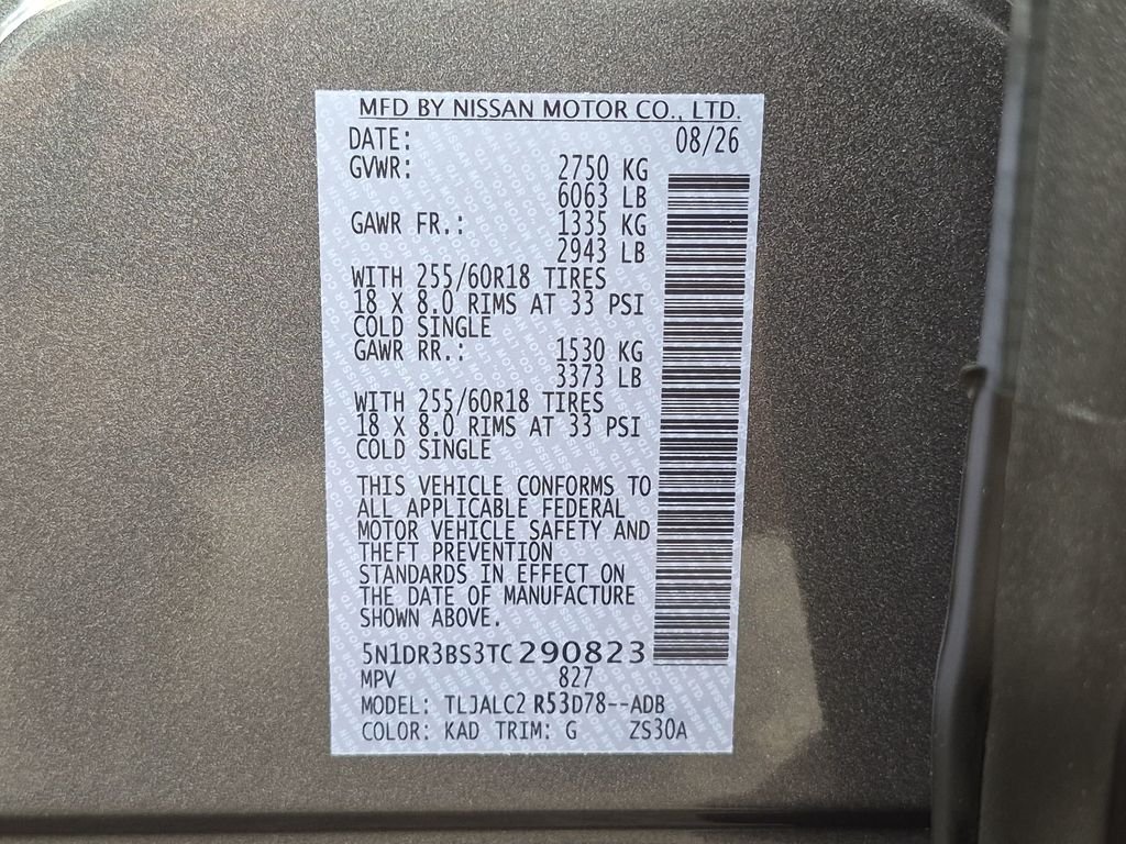 New 2026 Gun Metallic Nissan SV image 32