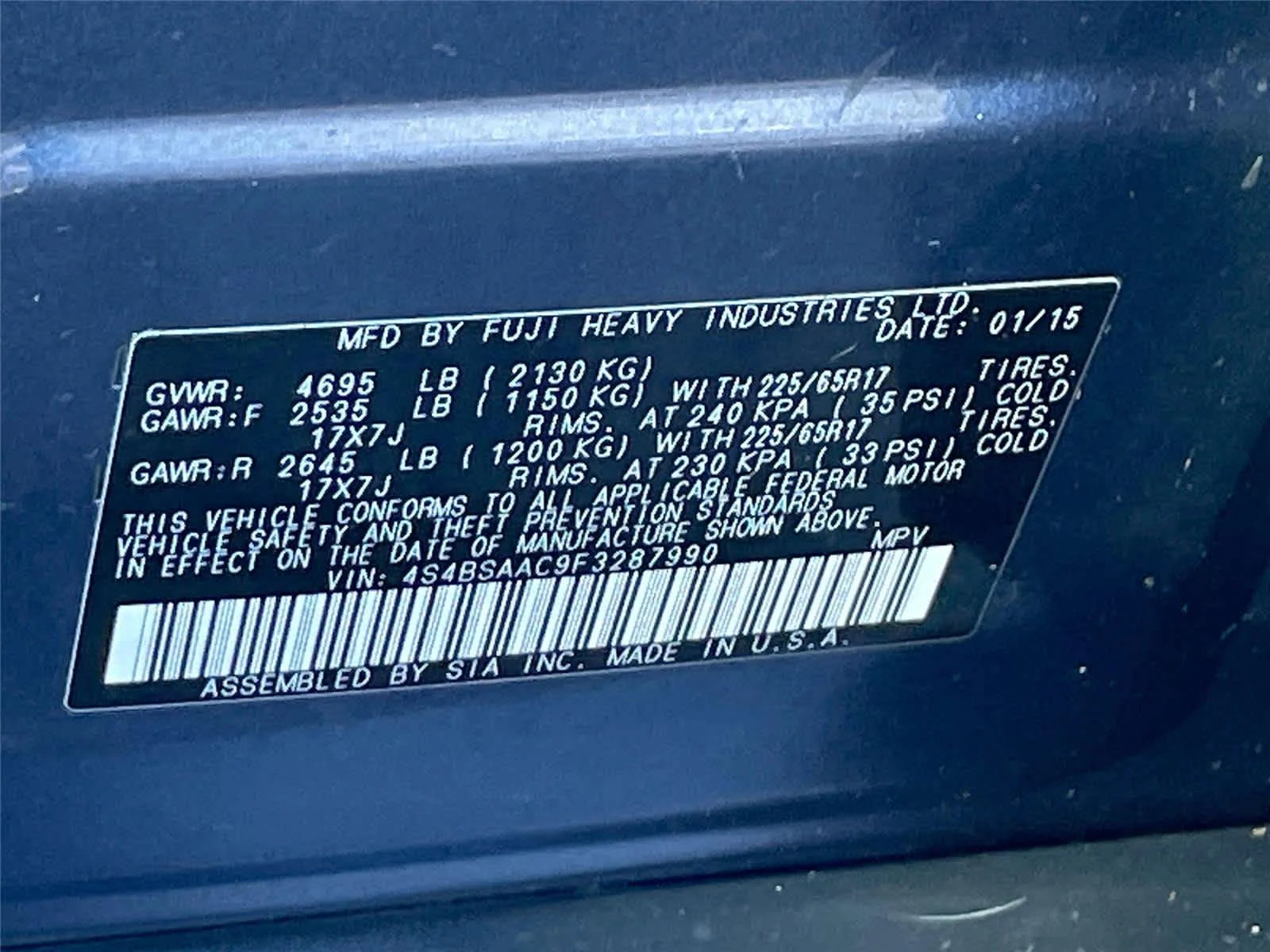Used 2015 Twilight Blue Metallic Subaru 2.5i image 29