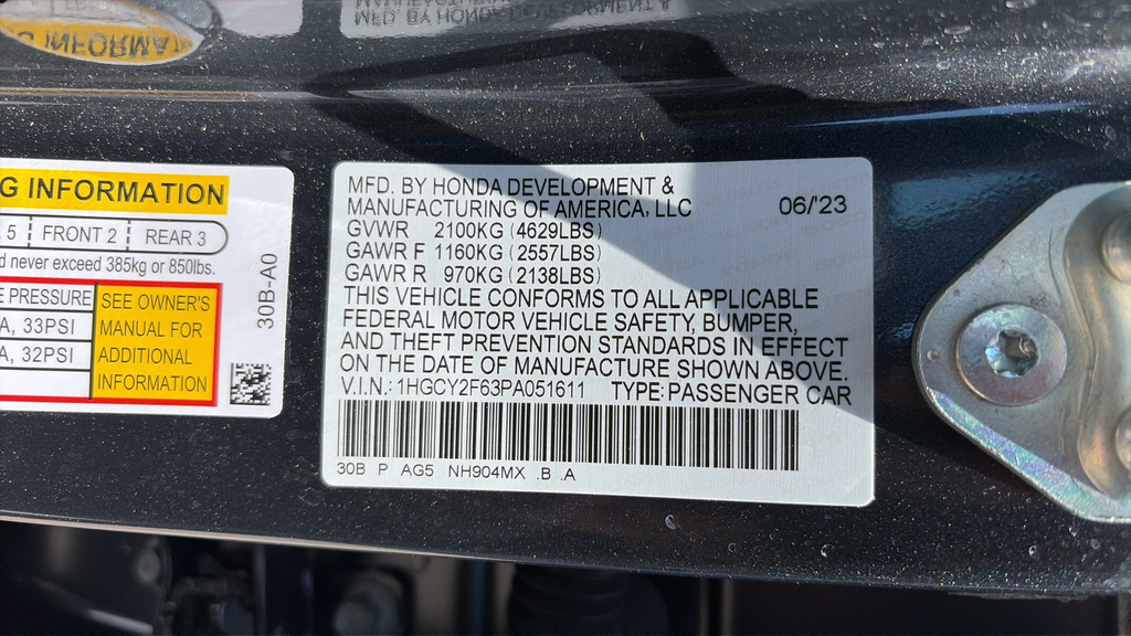 Used 2023 Meteorite Gray Metallic Honda EX-L image 30