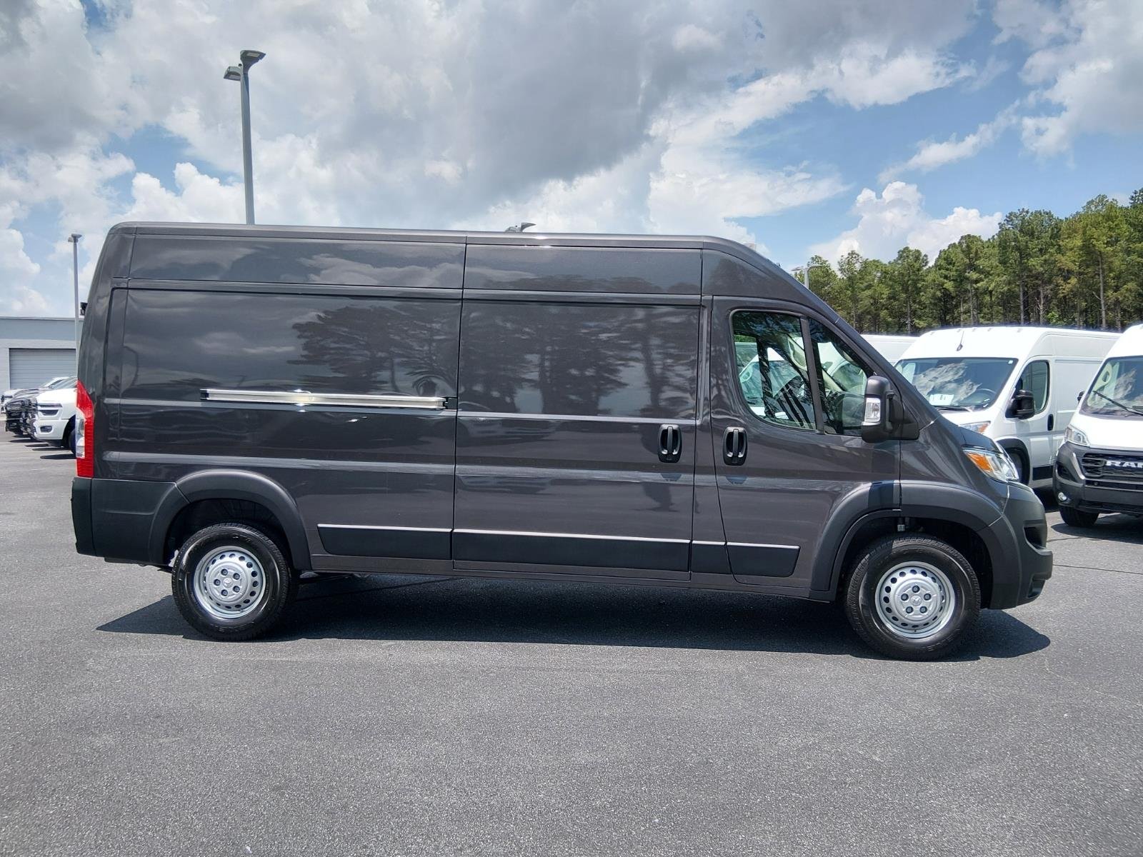 New 2026 Granite Crystal Metallic Clearcoat RAM Cargo Van Tradesman High Roof 159" WB w/Pass Seat image 2