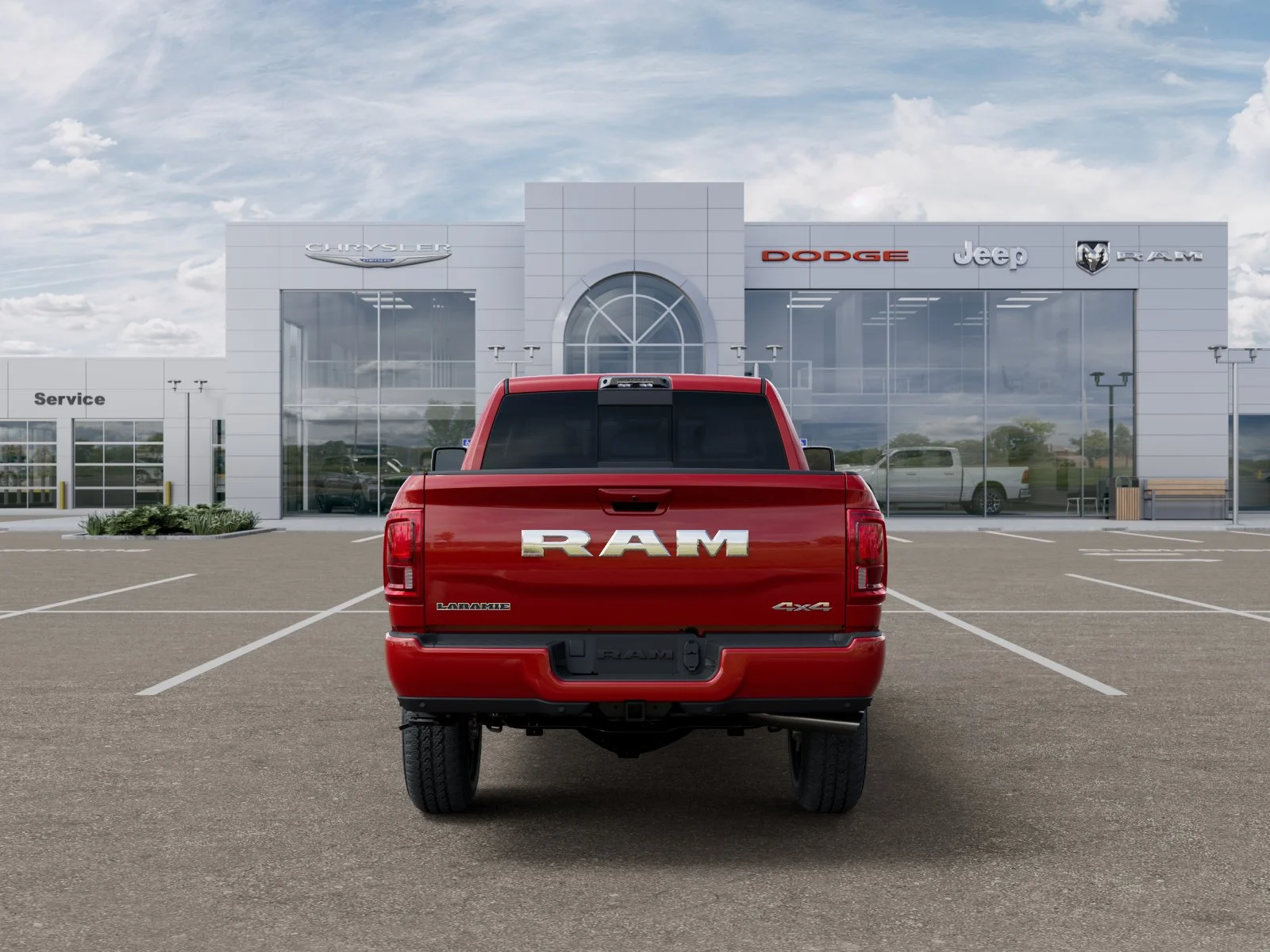 New 2026 Flame Red Clear-Coat Exterior Paint RAM Laramie image 52