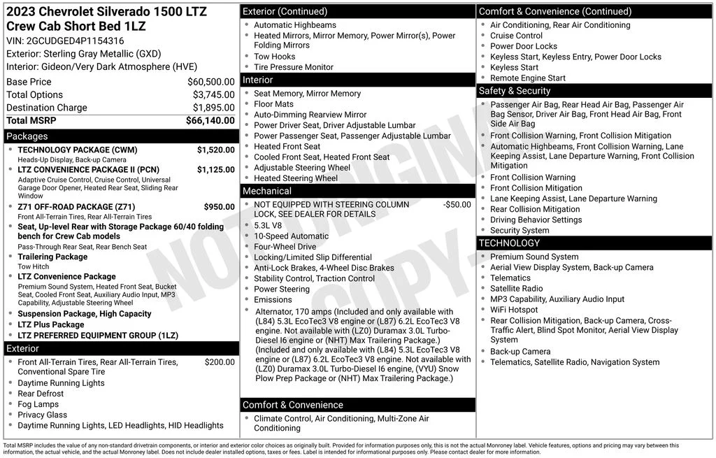 Used 2023 Gray Chevrolet LTZ image 6