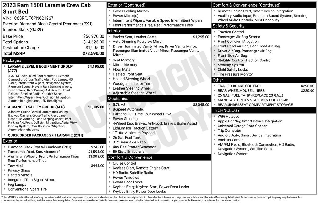 Certified Used 2023 Black Ram Laramie image 6