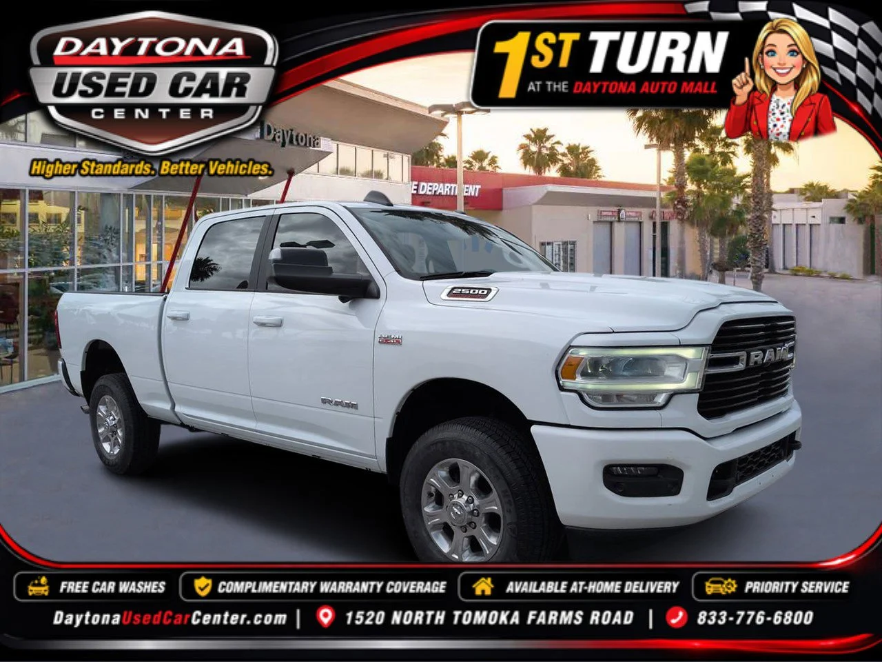 Used 2019 Bright White Clearcoat Ram Big Horn image 1