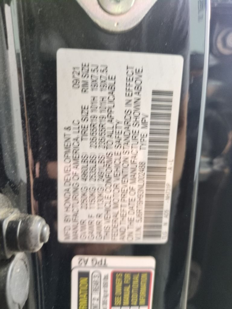 Used 2022 Crystal Black Pearl Honda Touring image 32