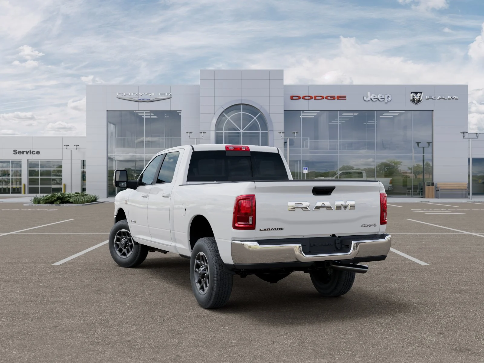 New 2026 Bright White Clear-Coat Exterior Paint RAM Laramie image 59