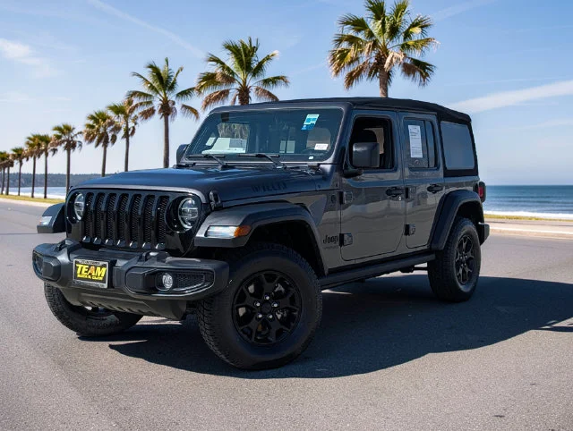 Used 2021 Gray Jeep Unlimited Willys image 2