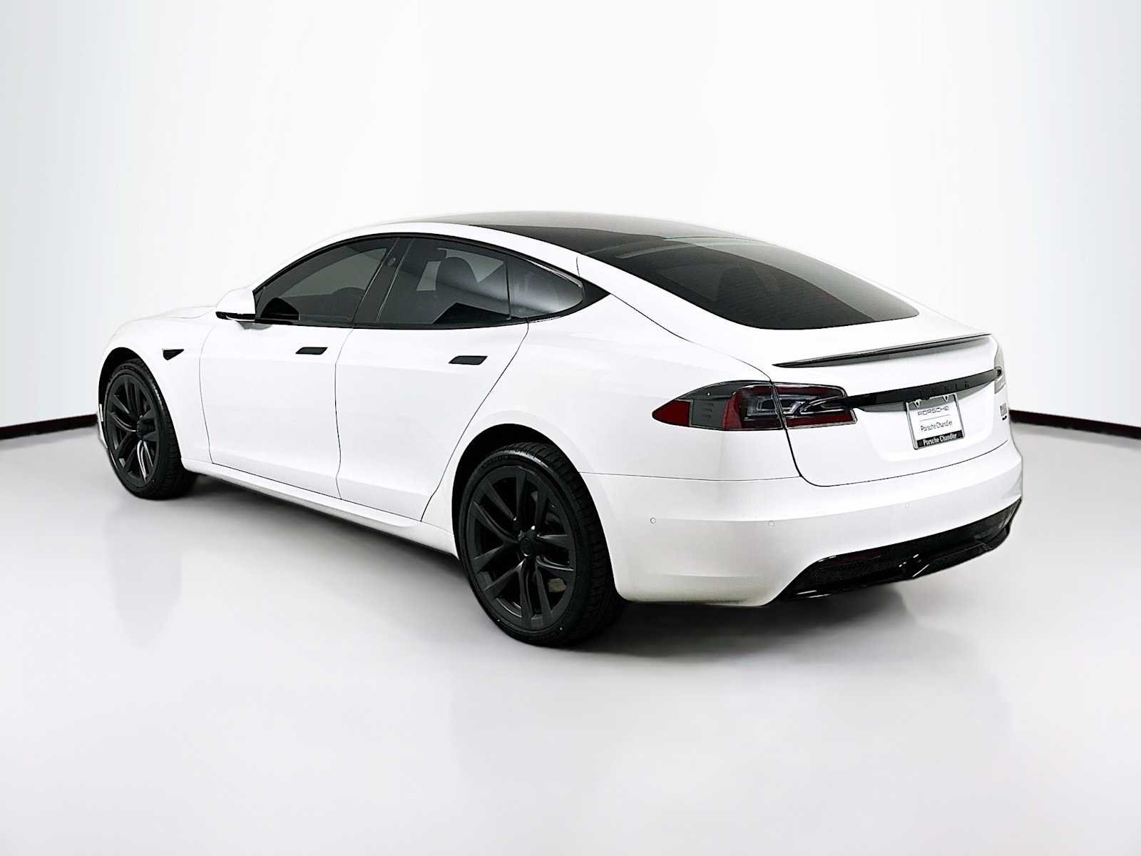 Used 2021 Pearl White Multi-Coat Tesla Plaid image 3