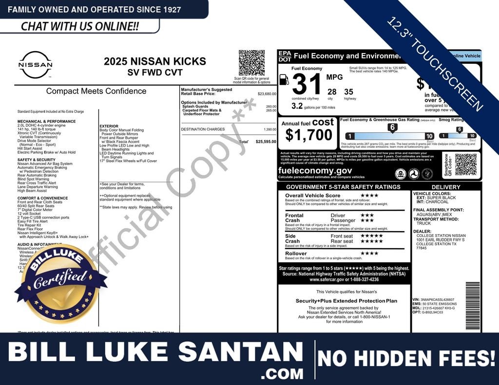 2025 Nissan Kicks SV