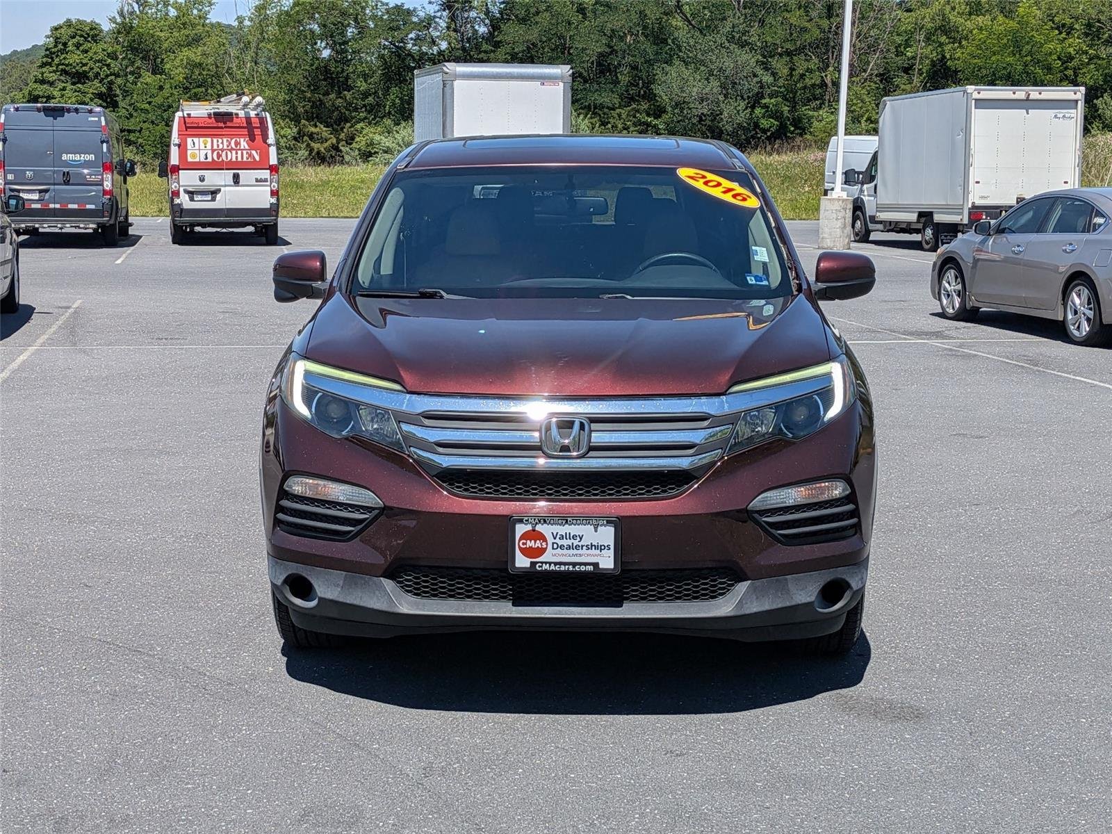Certified Used 2016 Dark Cherry Pearl Honda EX-L image 2