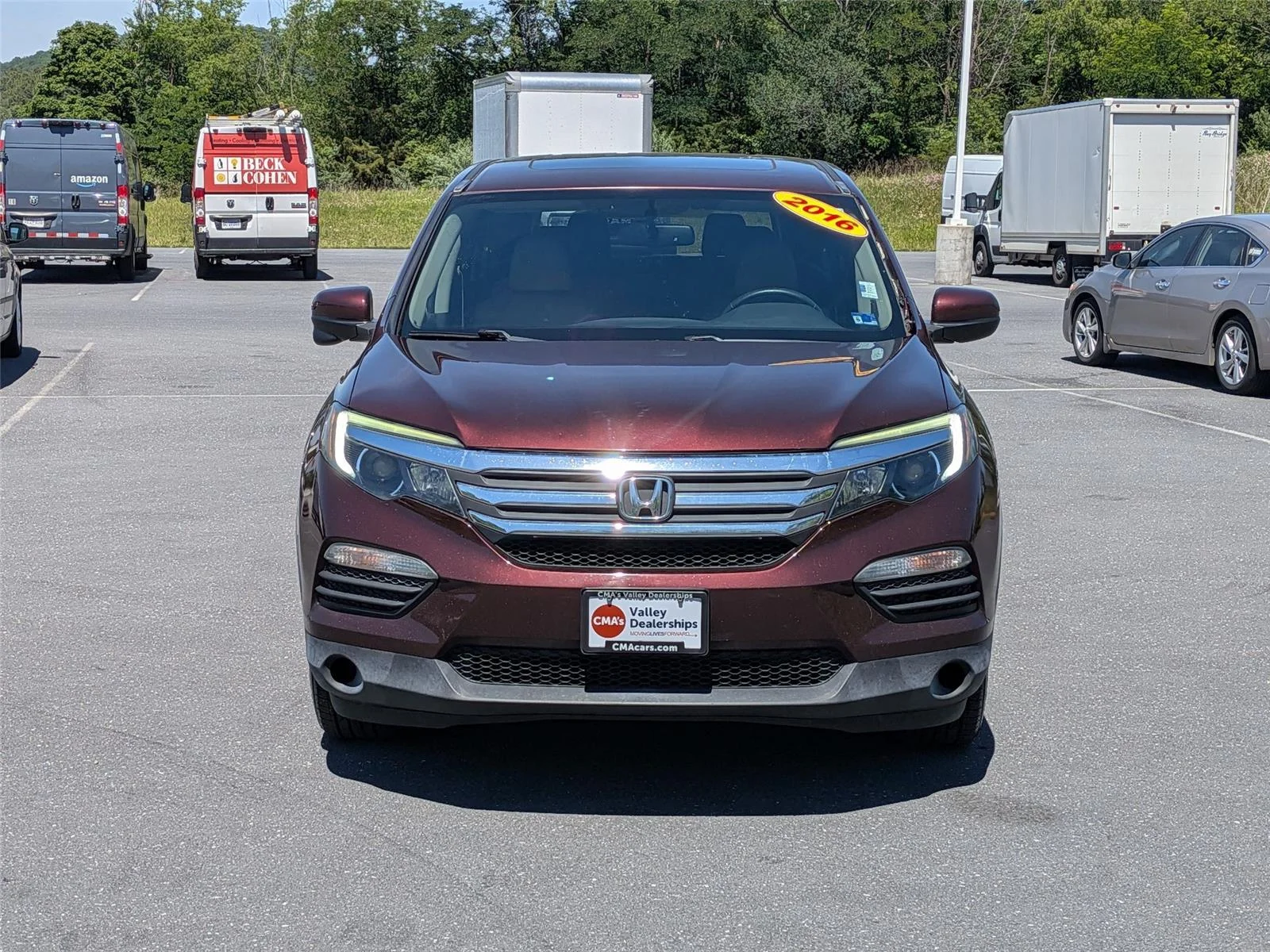Certified Used 2016 Dark Cherry Pearl Honda EX-L image 2