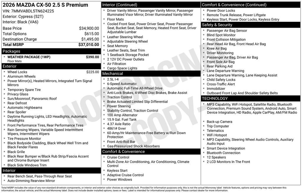 New 2026 Cypress Mazda 2.5 S Premium AWD image 25