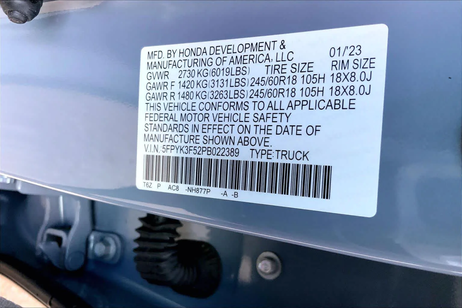 Certified Used 2023 Sonic Gray Pearl Honda RTL image 34
